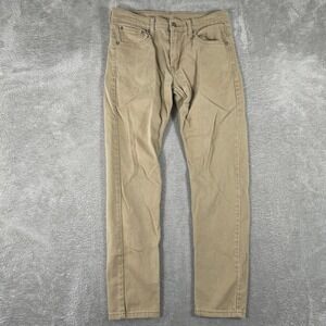 Levi's 511 Slim Fit Khaki Jeans Mens 30x32 Cotton Blend Casual‎ Preppy